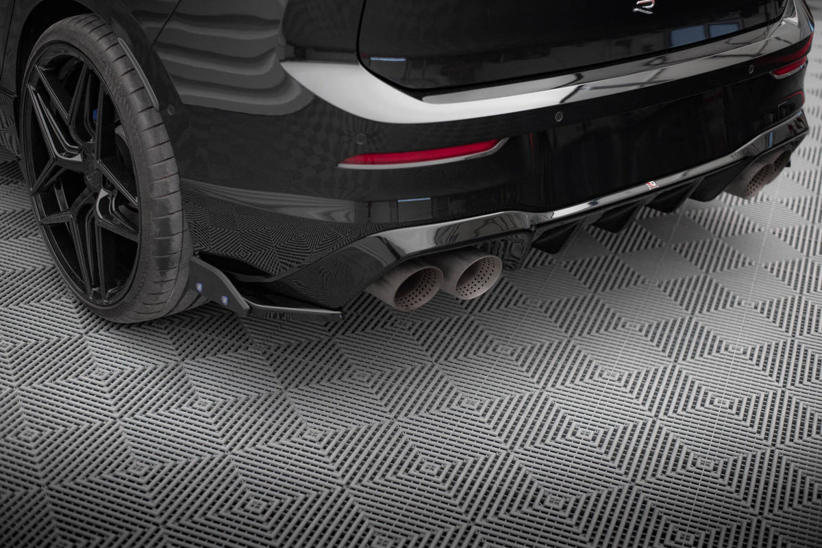 Splitters laterales traseros V.5 + flaps para Volkswagen Golf R Hatchback Mk8 Fits only with : VW-GO-8-R-RS1G