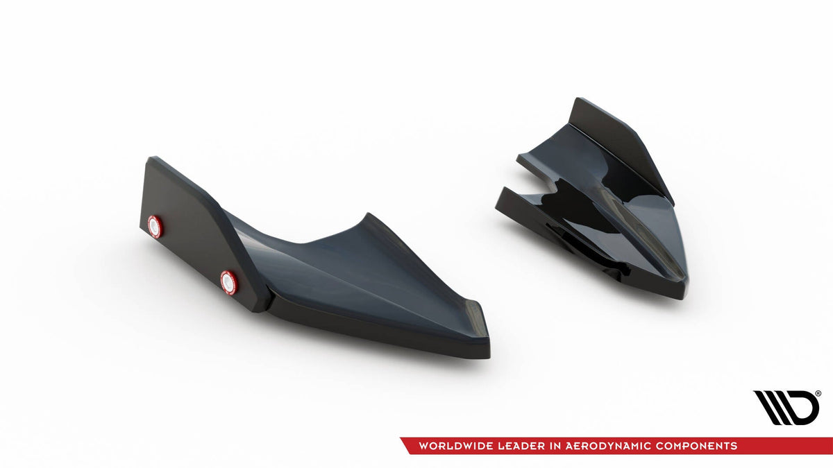 Splitters laterales traseros V.5 + flaps para Volkswagen Golf R Hatchback Mk8 Fits only with : VW-GO-8-R-RS1G