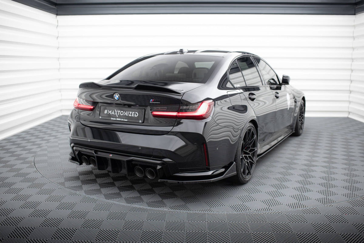 Splitters laterales traseros V.6 (estilo CSL) (para difusor trasero V.1) para BMW M3 Sedan / Touring G80 / G81
