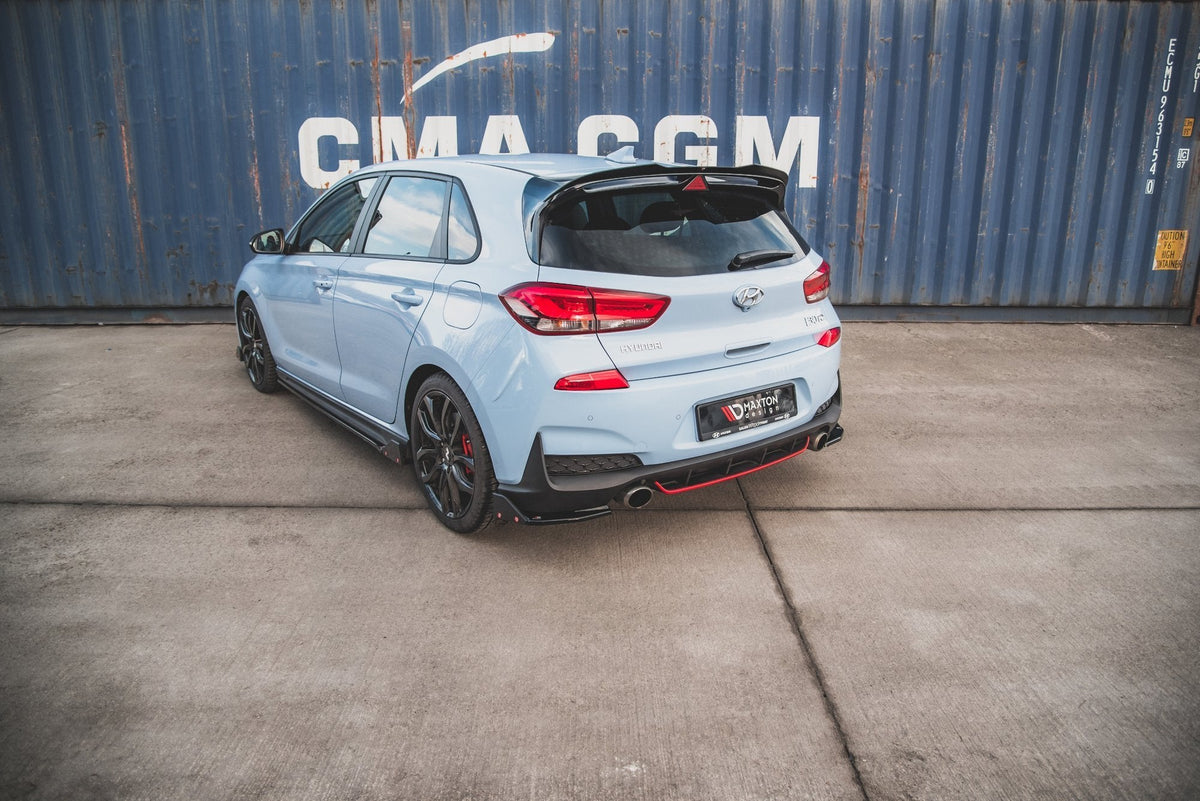 Splitters laterales traseros V.6 + flaps para Hyundai I30 N Mk3 Hatchback