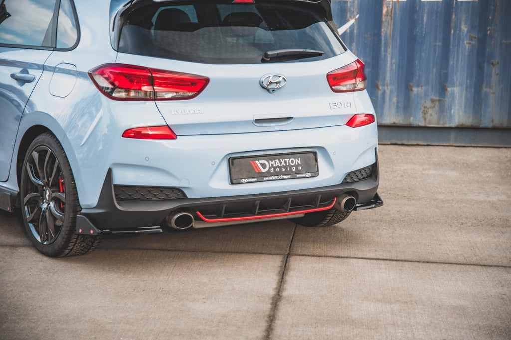 Splitters laterales traseros V.6 + flaps para Hyundai I30 N Mk3 Hatchback