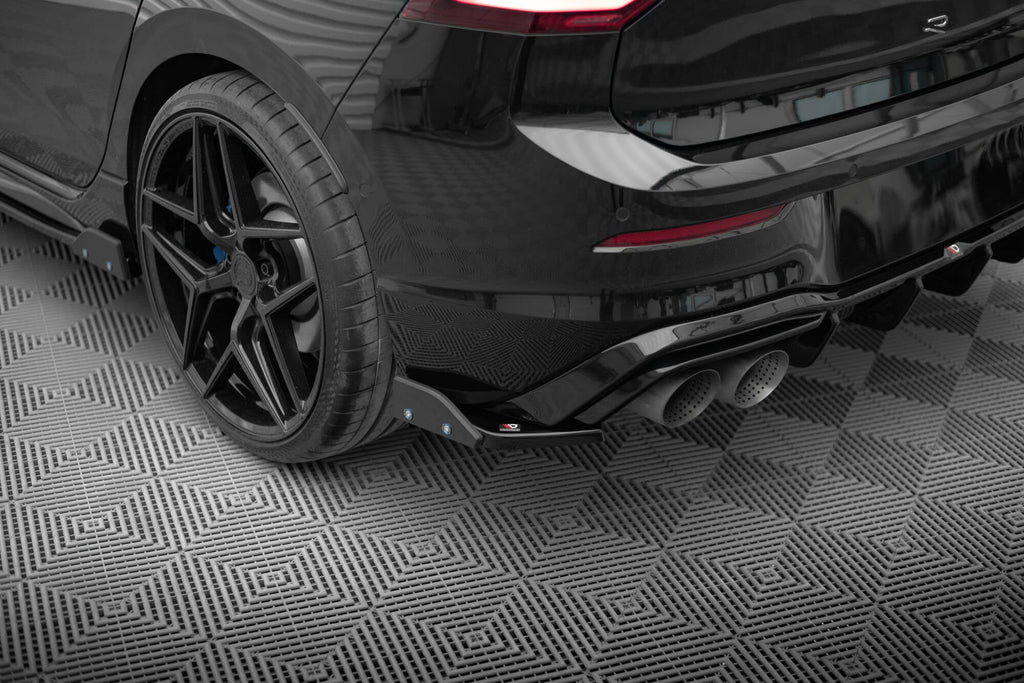 Splitters laterales traseros V.6 + flaps para Volkswagen Golf R Hatchback Mk8 Fits only with : VW-GO-8-R-RS2G