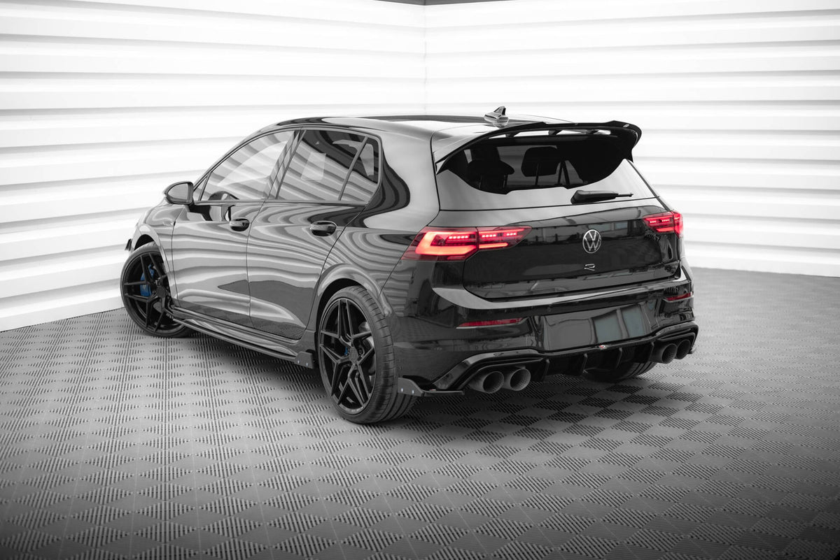 Splitters laterales traseros V.6 + flaps para Volkswagen Golf R Hatchback Mk8 Fits only with : VW-GO-8-R-RS2G