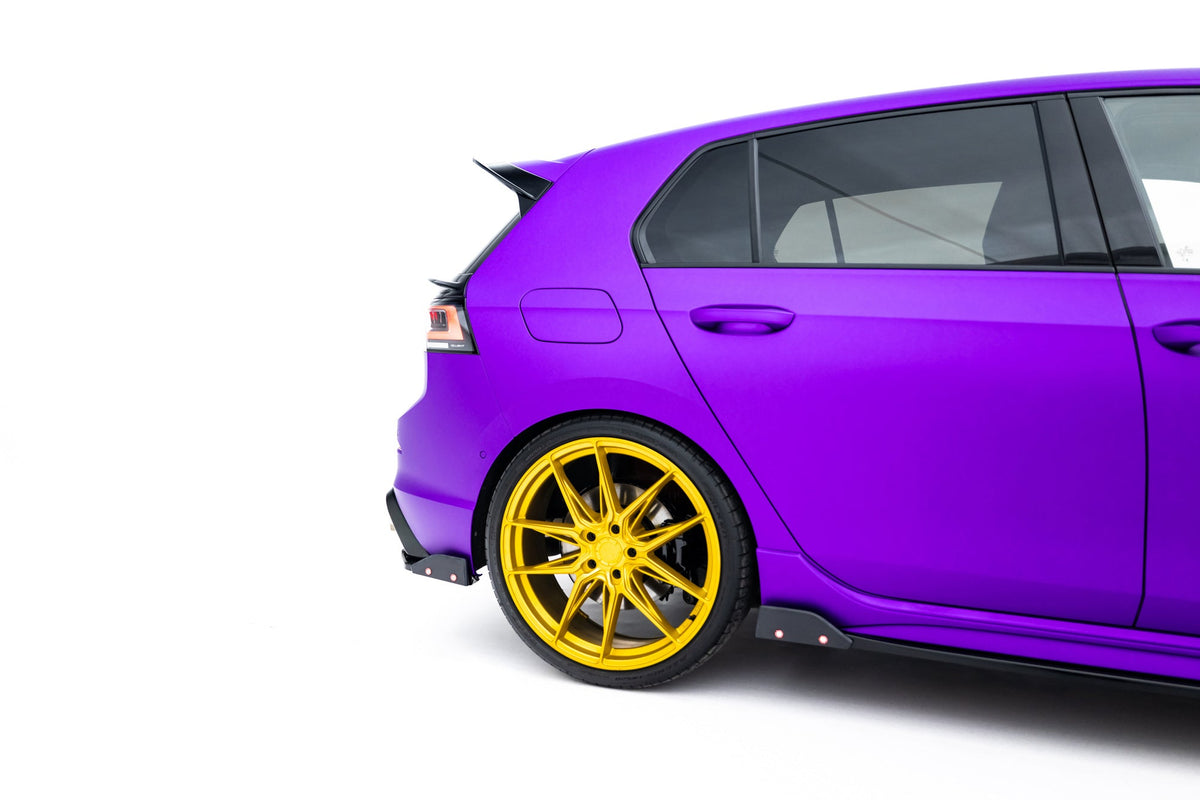 Splitters laterales traseros V.6 + flaps para Volkswagen Golf R Hatchback Mk8 Facelift Fits only with : VW-GO-8-R-RS2G