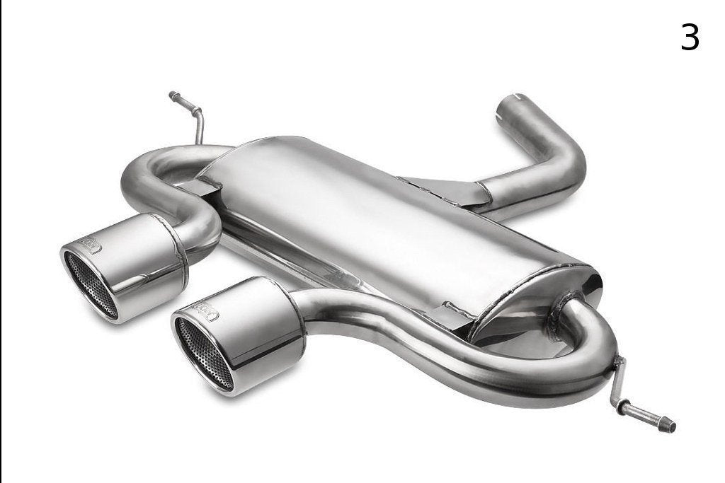Silencioso de escape deportivo para Volkswagen Golf VI, Golf Mk5 R32, Scirocco 3