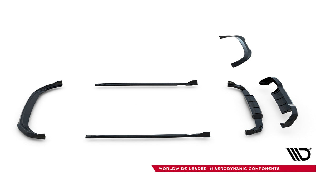 Kit de splitters V.6 para Volkswagen Golf R Hatchback Mk8 Facelift