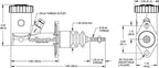 Bomba de freno Wilwood 260-15098 GS Compact con depósito integrado - 0.750"