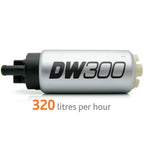 DeatschWerks DW300 340 LPH fuel pump for 95-98 Mitsubishi Eclipse (turbo AWD) and 03-06 EVO 8/9.