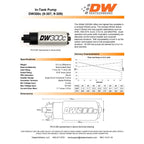 Bomba de combustible DeatschWerks DW300C de 340 l/h para Nissan R35 GTR 2009-2021