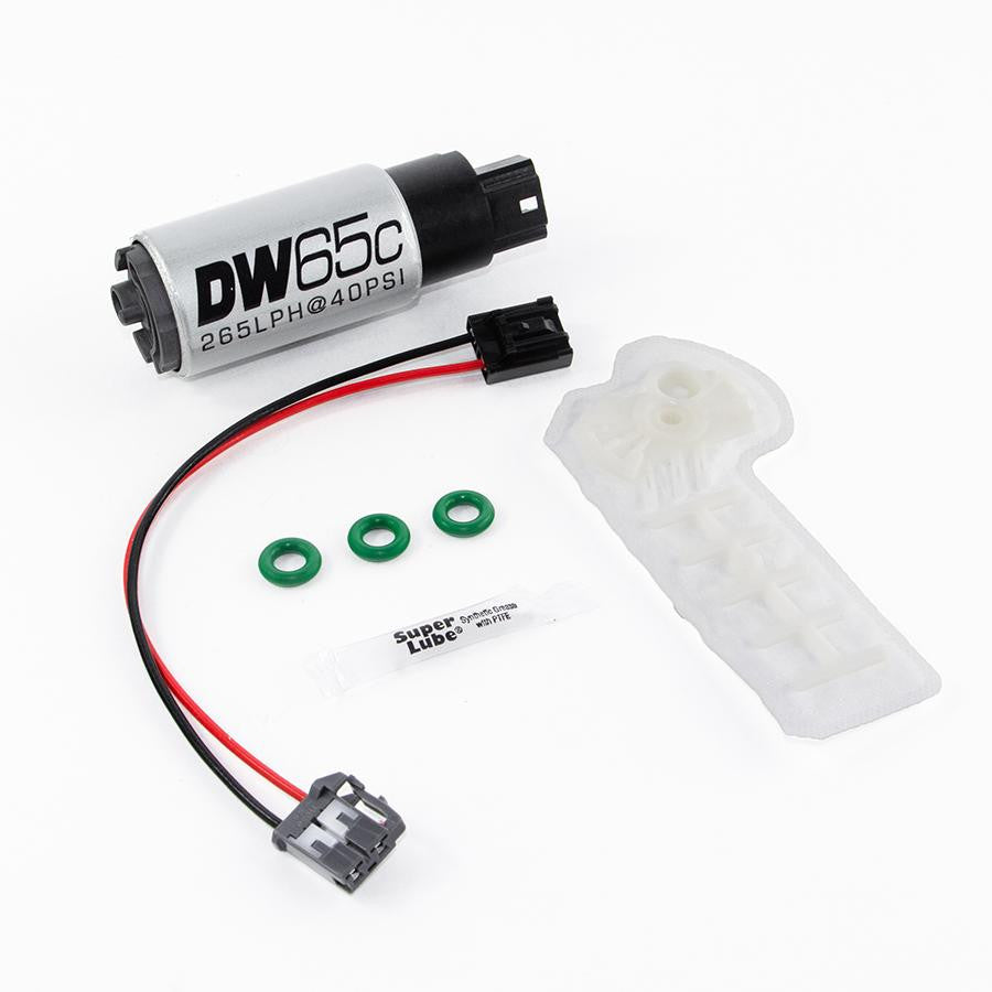 Bomba de combustible DeatschWerks DW65C 265 lph para EVO X 08-15 Mazdaspeed3 07-13 Mazdaspeed6 06-07 Honda Civic 12-16 Honda Accord 13-17 Tundra 4.0L V6 07-14 4.L V8 07-10 4.6L V8 08-17 5.7L V8 07-17 Wrangler 2007-17