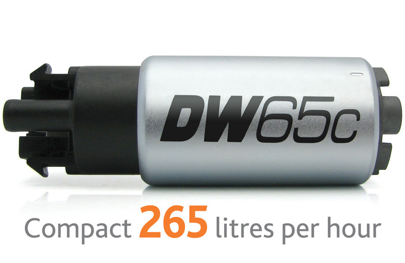 Bomba de combustible DeatschWerks DW65C 265 lph para EVO X 08-15 Mazdaspeed3 07-13 Mazdaspeed6 06-07 Honda Civic 12-16 Honda Accord 13-17 Tundra 4.0L V6 07-14 4.L V8 07-10 4.6L V8 08-17 5.7L V8 07-17 Wrangler 2007-17