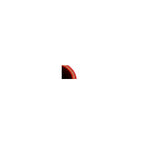 Straight silicone reducer 95/102 mm red