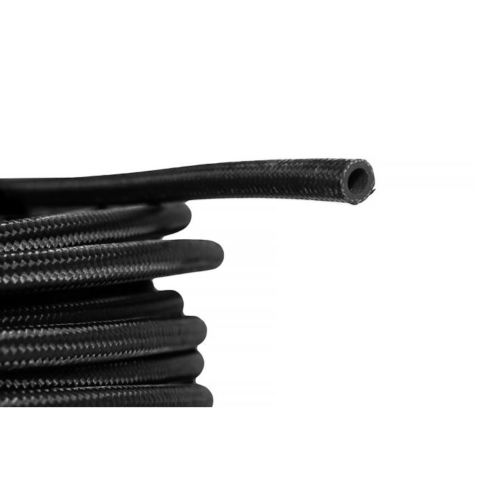 Black AN4 steel braided rubber hoses