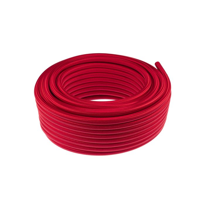 AN8 red steel-braided rubber hoses