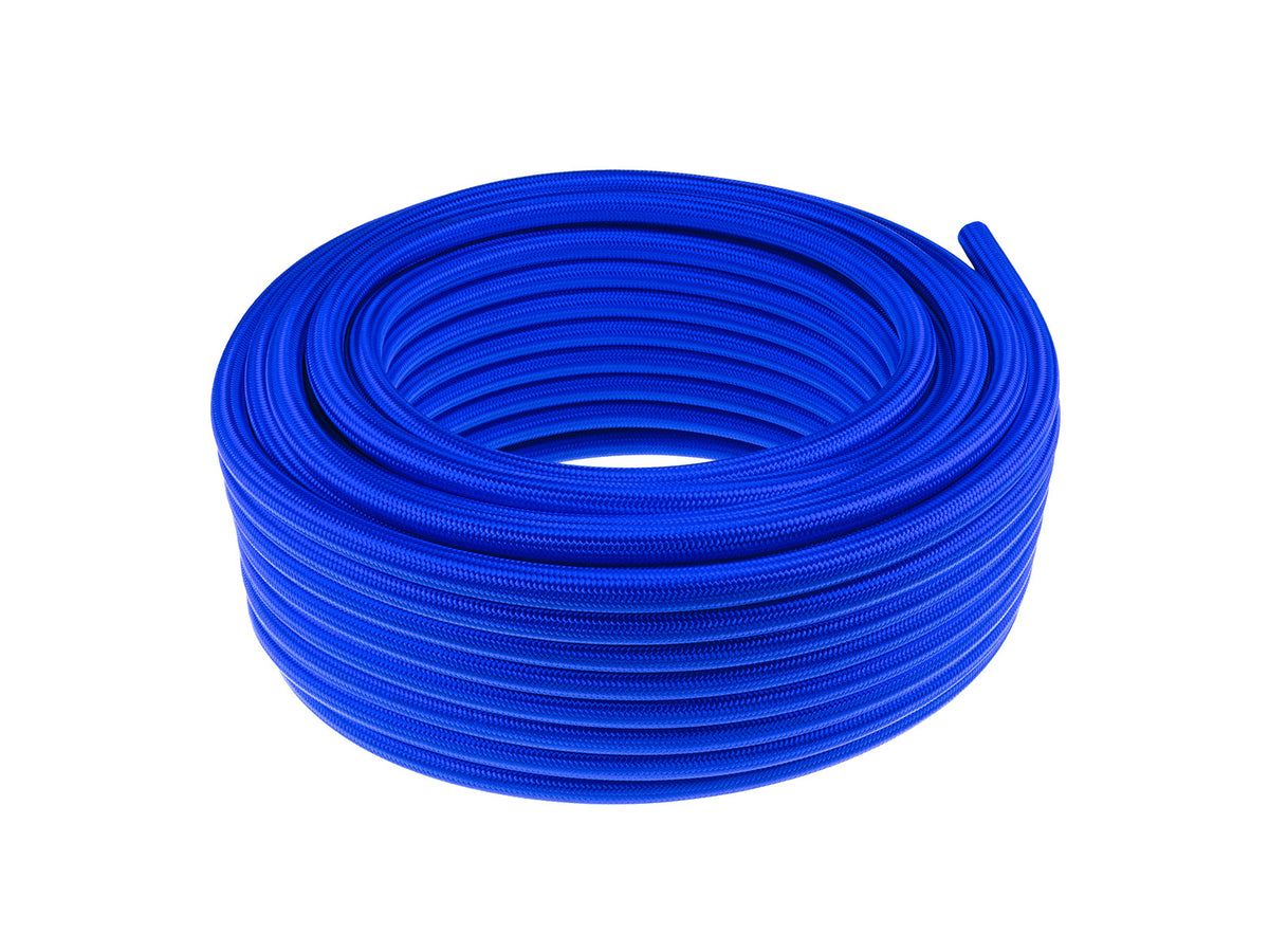 MANGUERAS DE GOMA TRENZADAS DE ACERO AZULES AN6