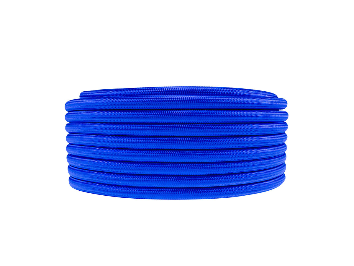 MANGUERAS DE GOMA TRENZADAS DE ACERO AZULES AN6
