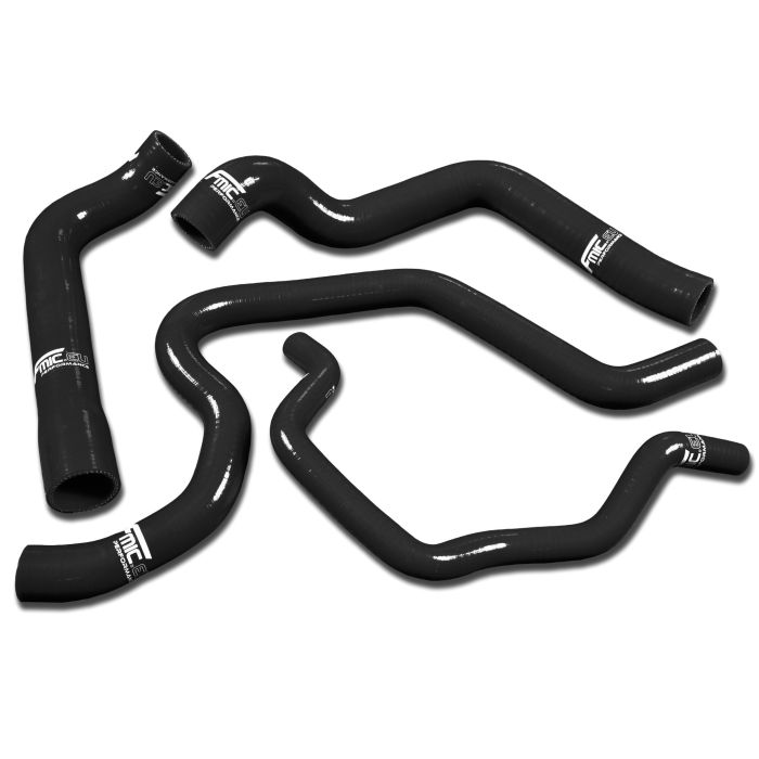 FMIC.EU Radiator Coolant Silicone Hose Kit for VW Volkswagen Passat Audi A4 B6 2001-2007 - Black