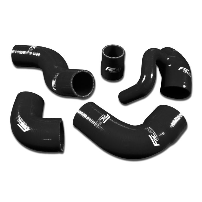 FMIC.EU Silicone Air Intake Hose Kit for Volvo 850 T-5 T-5R 1993-1997 S70 V70 T5 2.3L - Black