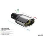 120x80mm Oval Exhaust Tip Universal 45mm Mount Diameter Length.