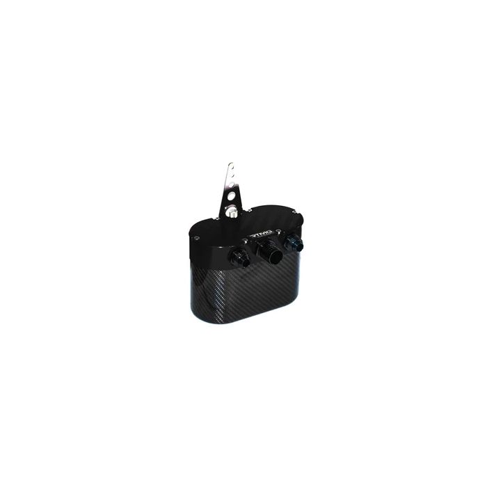 RTMG Performance Carbon Fiber Universal Oil Catch Can - Small, Black, with Fume Filter