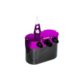 Universal Carbon Fiber Oil Catch Can - Small Purple With Fume Filter RTMG Performance