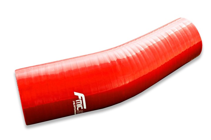 Codo reductor de silicona 23' 25/35 mm rojo