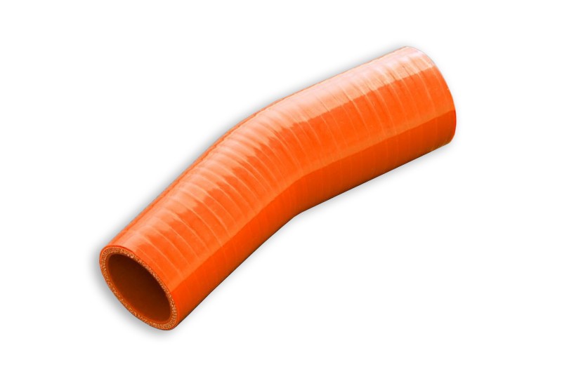 Codo reductor de silicona 23' 54/70 mm naranja