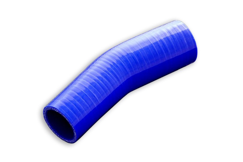 Codo reductor de silicona 23' 55/65 mm azul