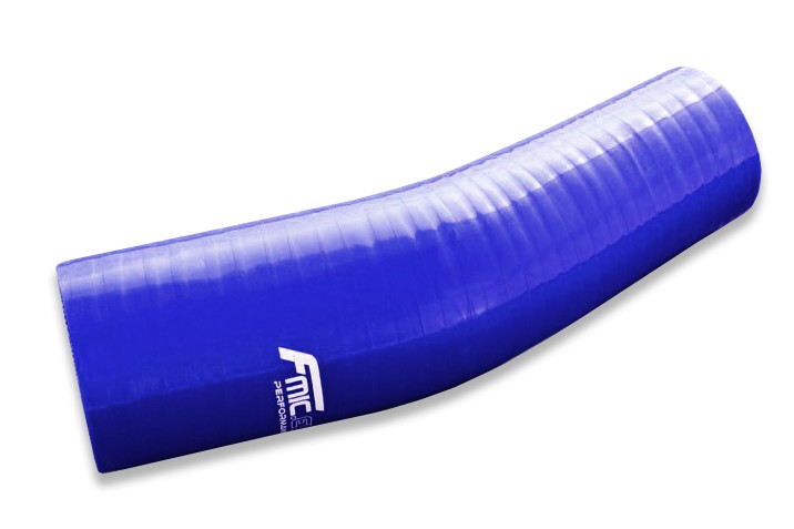 Codo reductor de silicona 23° 63/83 mm azul