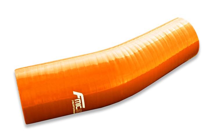 Codo reductor de silicona 23° 63/83 mm naranja