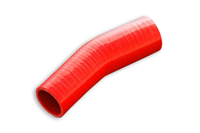 Codo reductor de silicona 23° 76/80 mm rojo