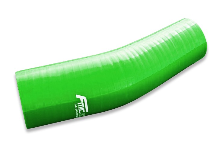 Codo reductor de silicona 23' 89/102 mm verde