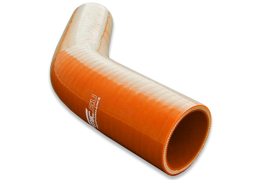 Codo reductor de silicona 45° 16/25 mm naranja