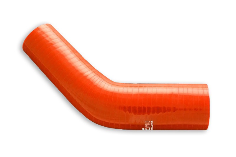 Codo reductor de silicona 45° 25/38 mm naranja