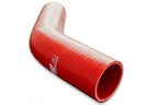 Codo reductor de silicona 45° 45/76 mm rojo