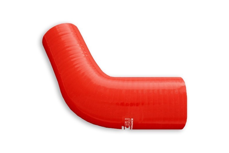 Codo reductor de silicona 67° 45/63 mm rojo