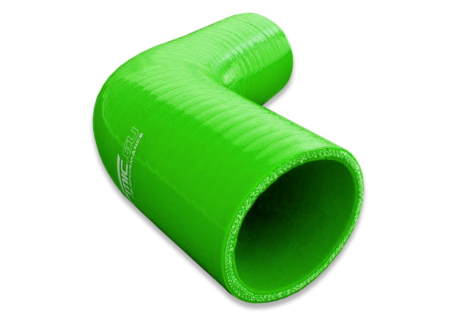 Codo reductor de silicona 67° 57/76 mm verde