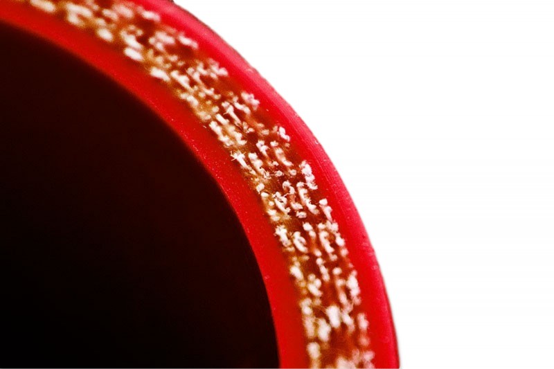 Codo reductor de silicona 90° 22/35 mm rojo