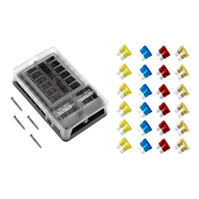 Panel de fusibles grande de 12 V