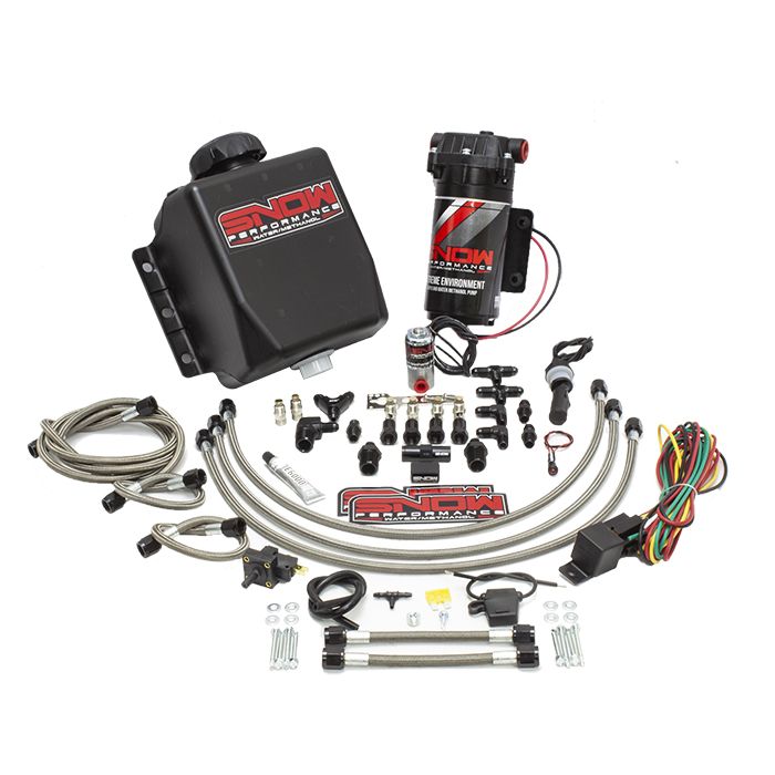 Kit de inyección de agua-metanol de cuatro boquillas Snow Performance SNO-201QUAD-BRD Stage 1 Boost Cooler para inducción forzada