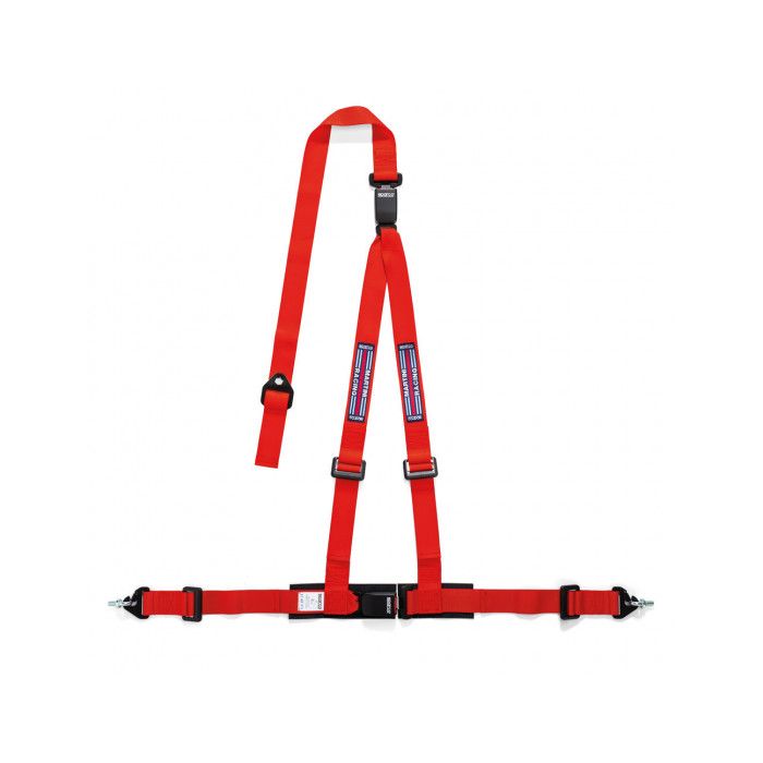 Arnés Sparco R16 Martini Racing Rojo Homologado ECE