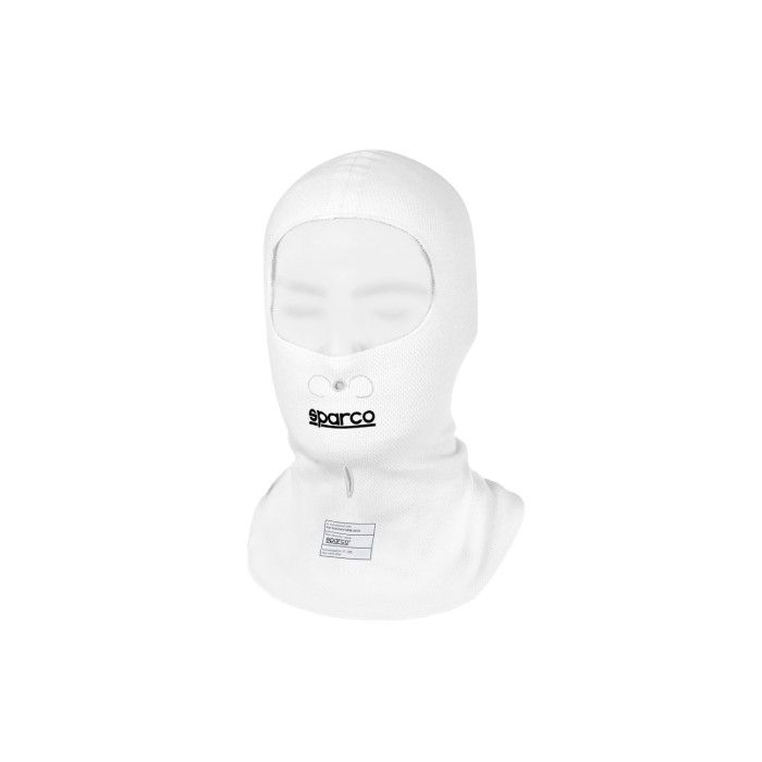Pasamontañas Sparco Pista Blanco Homologado FIA 8856-2018 y SFI 3.3