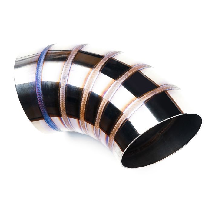 67" (54 mm) stainless steel welding elbow