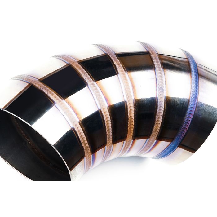 67" (54 mm) stainless steel welding elbow