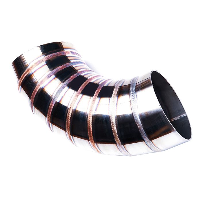 90°, 60 mm stainless steel weld elbow