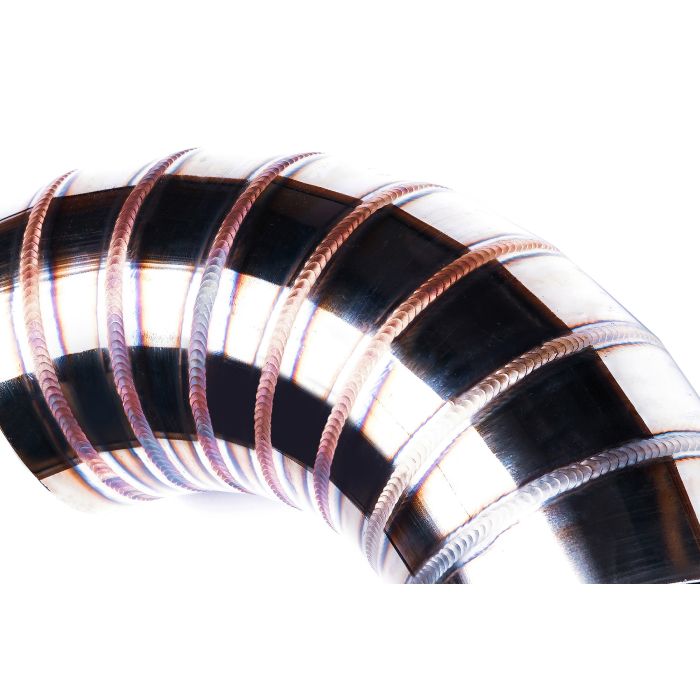 90°, 60 mm stainless steel weld elbow