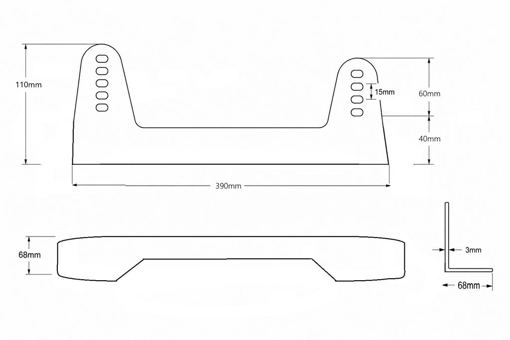Soportes laterales FMIC.Pro 390 × 110 mm