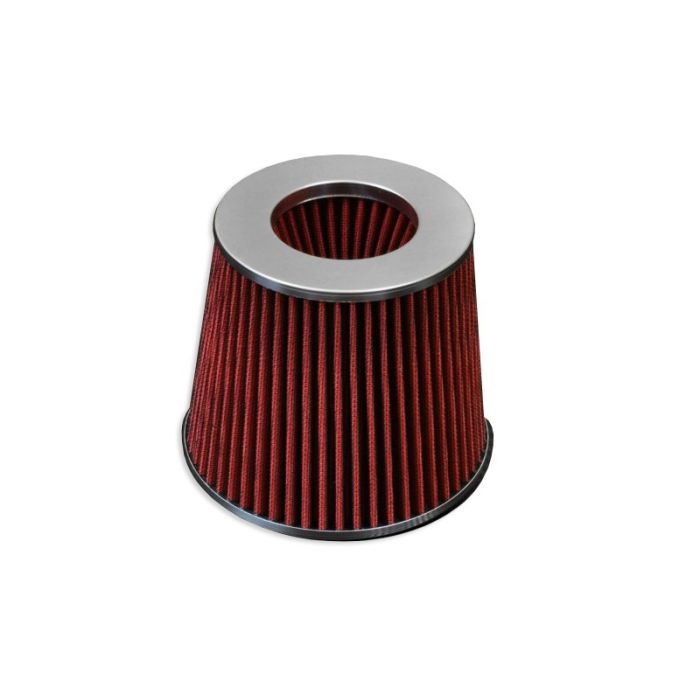 Conical air filter - 89 mm diameter Red