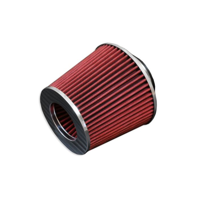Conical air filter - 89 mm diameter Red