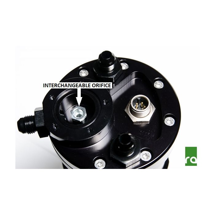 Radium Engineering FST-R Fuel Surge Tank with Integrated Fuel Pressure Regulator for E5LM Radium Titanium Vehicles